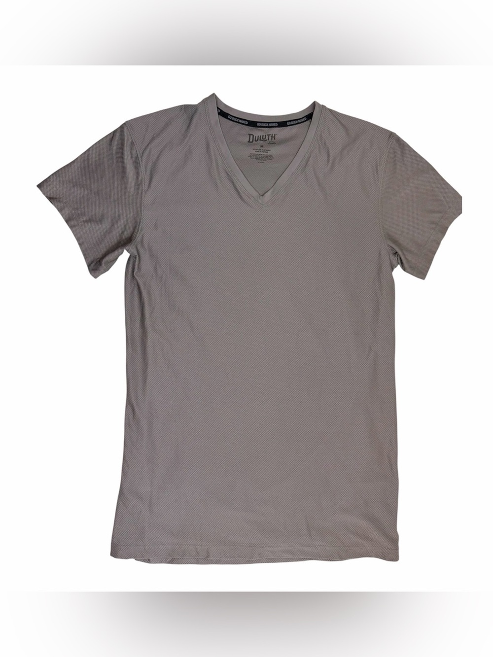Duluth Trading Go Buck Naked Men’s V-Neck Performance Undershirt Gray M